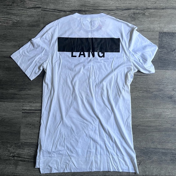 NWT Helmut Lang, Logo Oversized S/S Tee, Optic White, S - Picture 5 of 10